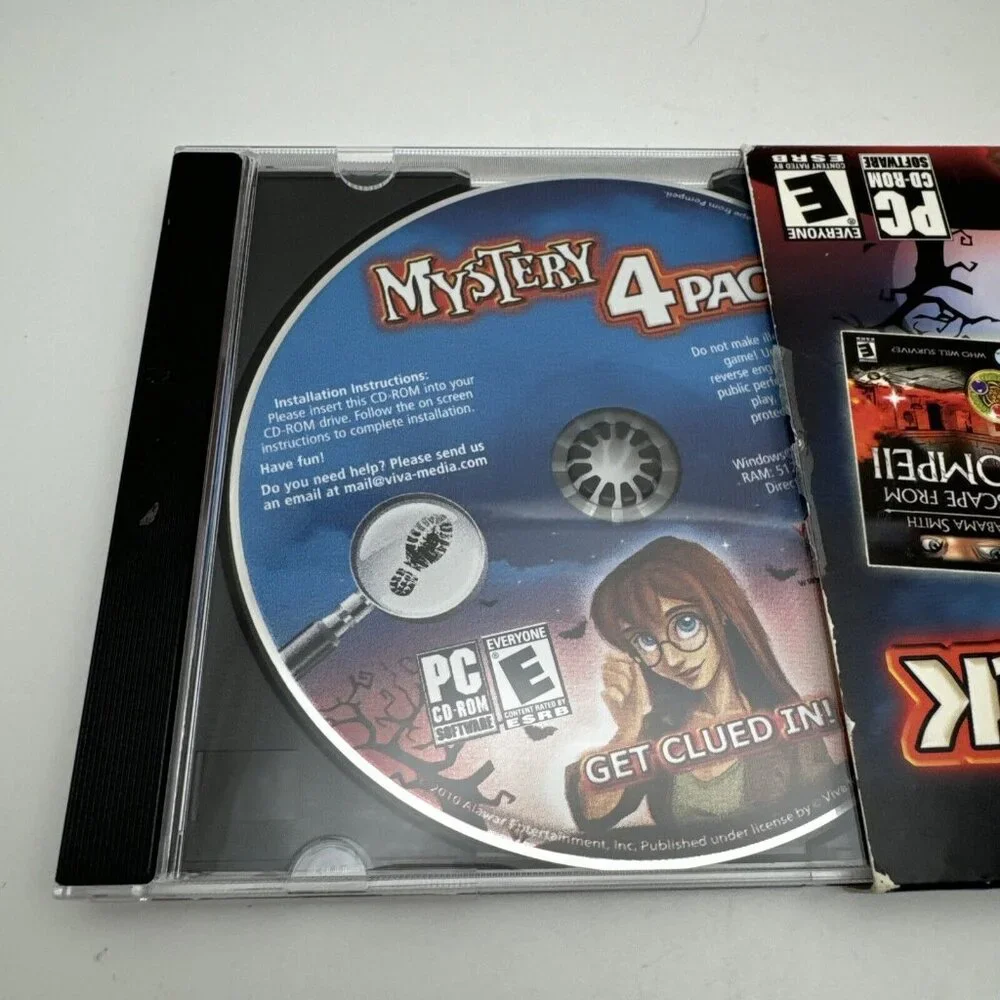 Mystery 4 Pack PC CD-Rom Windows Viva Media Hidden Object Game Compilation CD12